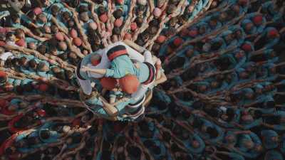 The Castellers, human towers in Catalonia